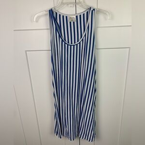 Soma Medium tank Dress Blue White Stripe Nautical Preppy